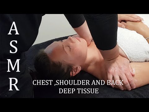 [ASMR] Deep tissue Chest & Upper Back Massage [No talking] [No music]