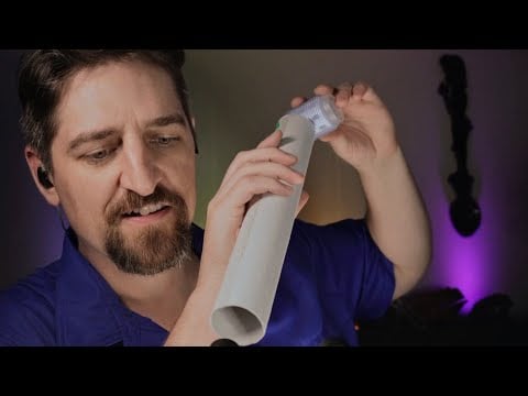 ASMR Binaural Tube Tingles with my Girlfriend's Hair Roller