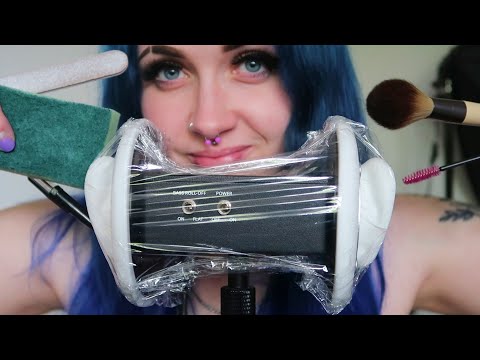ASMR Assorted Plastic Wrap Ear Crinkles (BINAURAL TINGLES)