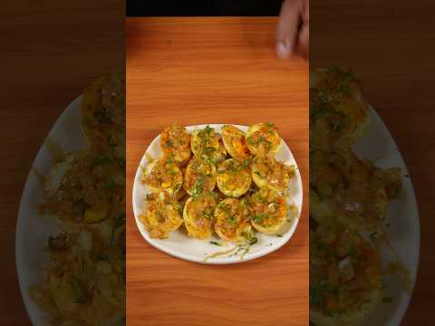 🔥 ASMR Boiled Egg Fry | Spicy Egg Fry 🥚 | Satisfying Tawa Sounds | No Talking #shorts #asmr