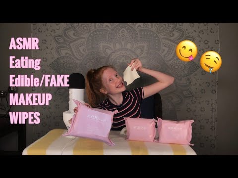 [ASMR] Eating Makeup Wipes... (EDIBLE/FAKE/DIY)