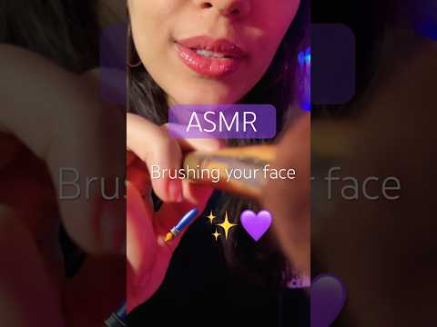 Je caresse ton visage avec mon pinceau🖌️ ASMR relaxant #asmr #tingles #personalattentionasmr #brush