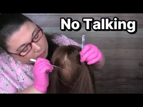 ASMR Scalp Check with Tweezers (NO TALKING) Medical Roleplay