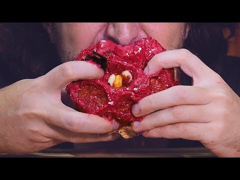 ASMR Donut Brunch Sandwich *Spicy Salty Sweet!* SUPER MESSY 먹방