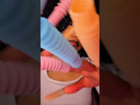 Asmr rubbing your face with tunnel fingers 😳 #asmr #nails #fast