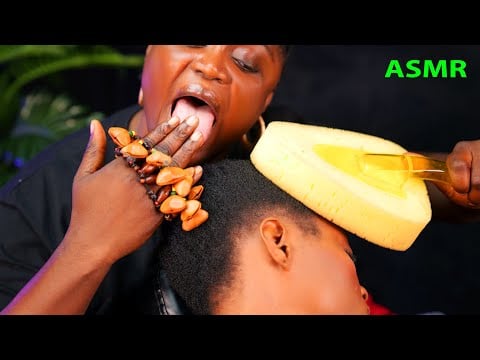 ASMR✨Deep head massage, fake spit painting, vitamin E capsule, shampoo   No GUM LIVE RECAP 