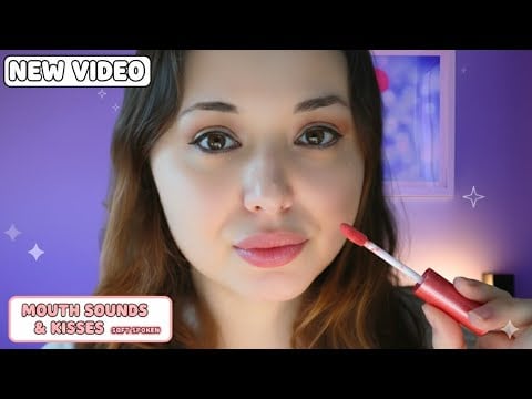 ASMR ITA Lipstick Application + Mouth Sounds (Kisses & Soft Spoken)💋