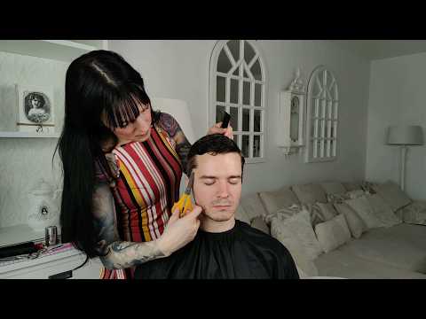 Haircut & Beard Grooming - ASMR Hairdresser & Barber