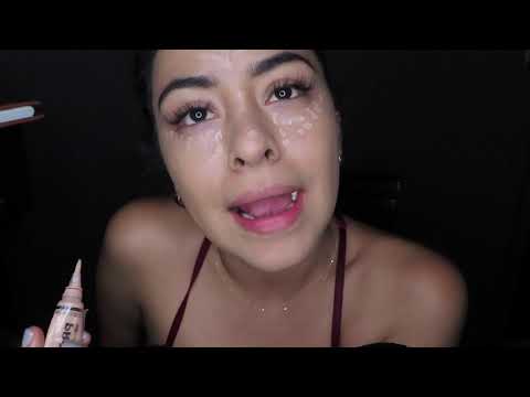 ASMR / MAQUILLAJE PARA IR A COMER TACOS / MASCANDO CHICLE