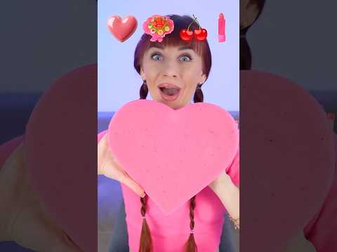 ASMR Giant Gummy Candy, Jelly Heart, Cherry Lollipops  #mukbang #eatingsounds