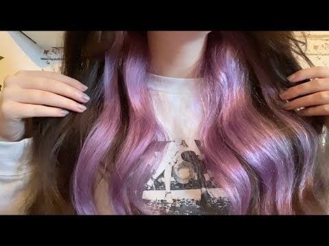ASMR - Dying my Hair 🤍✨ (hair brushing and whispering)