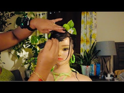 ASMR Perfectionist Hairstyling | Updo Hairstyle | Hair & Makeup, Finishing Touches, Whispering 
