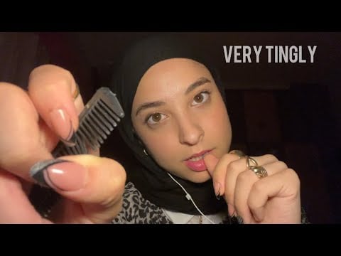 ASMR Hair play | invisible clipping, braiding, parting, brushing, curling 🎀