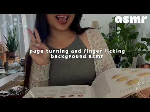 fast page turning asmr | medium pace (finger licking) glossy pages - lots of page squeezing 🙂