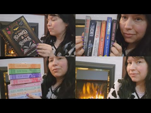 ASMR Cozy MEGA Book Haul  whispering and book sounds