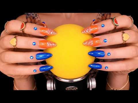 WARNING: These Long Colorful Nails Will Melt Your Brain 😵‍💫✨ | Mic Scratching ASMR
