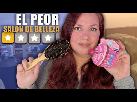 Maquillaje y Peinado en el PEOR Salon de Belleza de la CIUDAD | ASMR Español