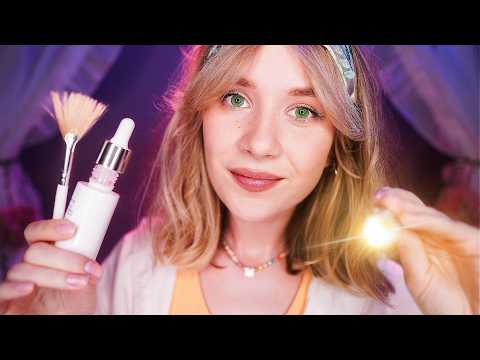 АСМР ДЕТАЛЬНЫЙ ОСМОТР ЛИЦА У КОСМЕТОЛОГА 🔍 Чистка, СПА Уход, Массаж Лица 🤤 Ролевая Игра Врач