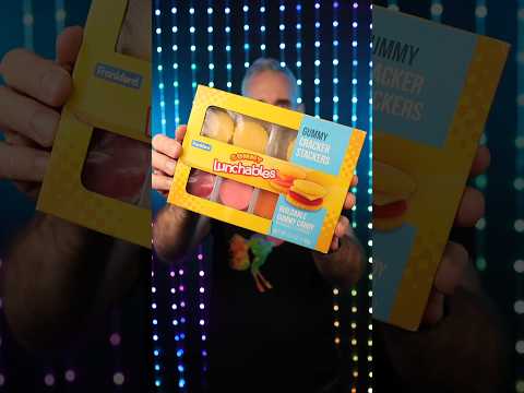 Weird candy: Gummy Foods! Cracker Stackers, Lunchables, Sour Apple Popsicle #asmrcandy #candyasmr