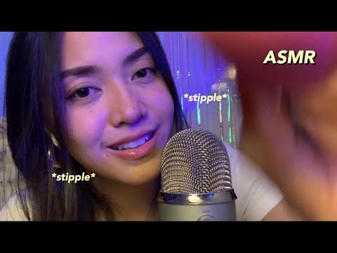ASMR - Doing your makeup with stipples! Personal attention, finger flutter,tapping (bahasa malaysia)