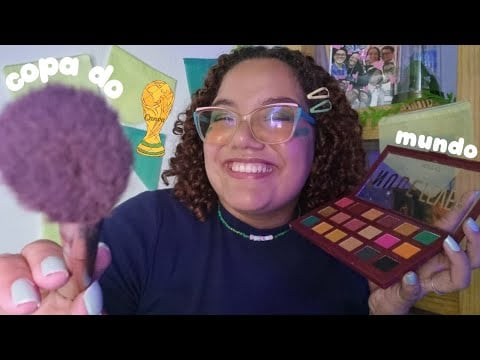 ASMR MAQUIANDO VOCÊ PRA COPA DO MUNDO 💙💚💛🤍