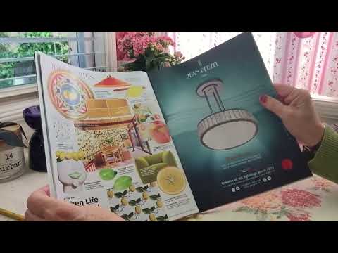 Asmr- soothing page flip, glossy decorating magazines. Soft spoken commentary
