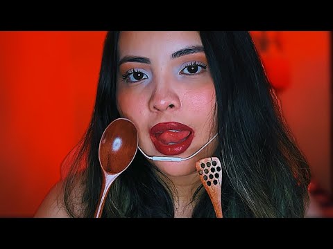ASMR Colher De Buraquinhos & Colher De Madeira 🪵 
