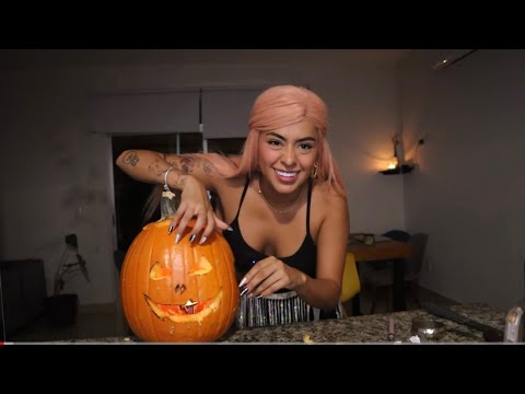 ASMR / RELAJATE MIENTRAS HAGO MI  CALABAZA DE HALLOWEEN