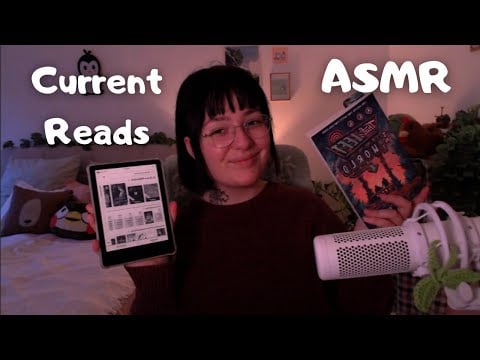 ASMR My Current Books | clicky whispering, tapping, book sounds