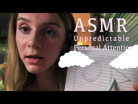 ASMR Random and Unpredictable Personal Attention (Light Triggers, Whispering, Hand Movements)