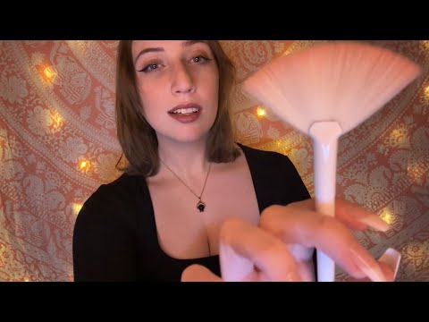 ASMR • Soft and Gentle Face Brushing • Personal Attention, Eye Contact, Hypnotizing Visuals