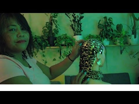 Let's Put 120 Hair Clips on and Then take Them off | ASMR | Hairstyle With Thunderstorms Background 