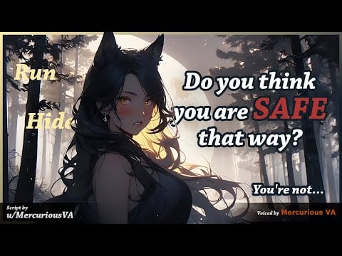 [F4M] Who's the hunter? [WereWolf] [Double full moon] [Growling] [fdom]
