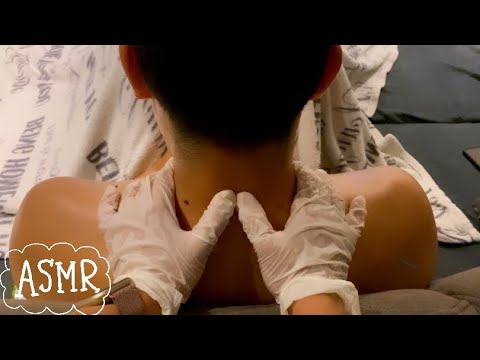 ASMR⚡️Soothing neck and shoulder massage with gloves (LOFI)