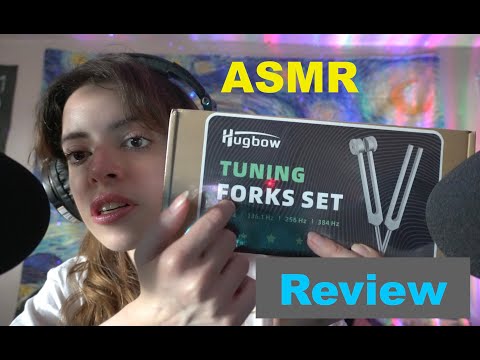 ASMR| Hugbow Tuning Fork Review| Reading And Crinkles