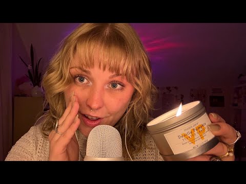 ASMR Inaudible Whispering, Mouth Sounds, Hand Movements, and Nail Tapping w Fall Vibes😴🩷✨