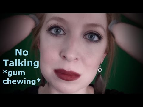 ASMR up close gum chewing ear massage *no talking*