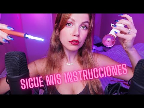 ASMR ENFOCATE EN MI sigue mis instrucciones DE OREJA A OREJA