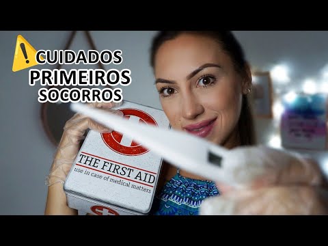 ASMR: CUIDANDO DE VOCÊ - PRIMEIROS SOCORROS (Vídeo para relaxar e dar sono)