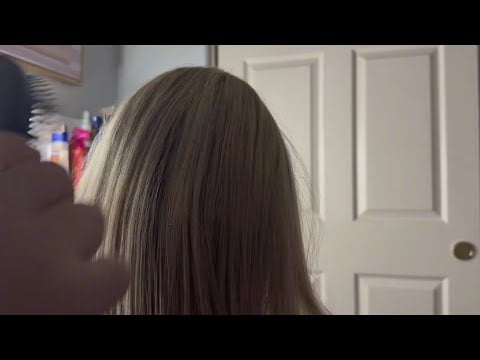 ASMR HAIR BRUSHING SISTER’S HAIR + DOGGIES HAIR VISUAL 