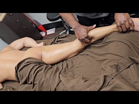 Bodybuilder and Dancer's Calves Massage (No Music)