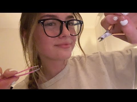 ASMR fast and aggressive energy plucking (cutting sounds, tapping sounds)