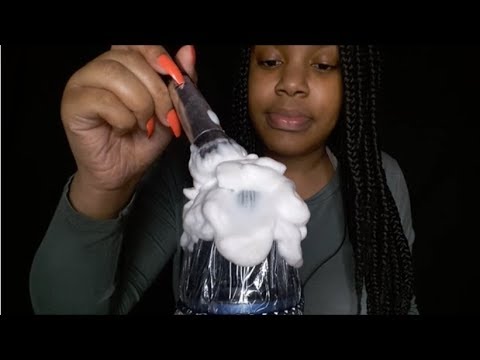 ASMR | Shaving Cream On Mic + Crinkles | brieasmr