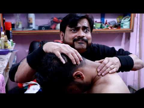 ASMR Tingles back body massage | wooden tool massage by biswajit barber