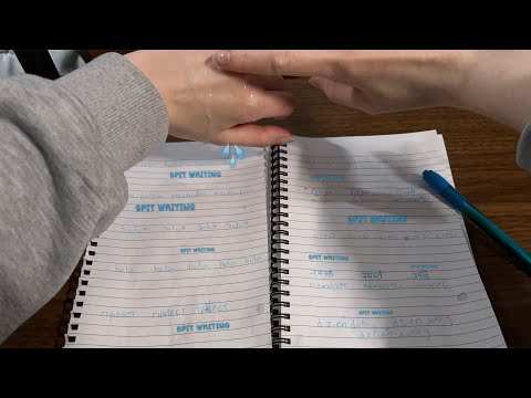 ASMR Writing ➡️ Spit Writing in 10 Different Languages | Spit Painting | Turkish, Spanish, French +
