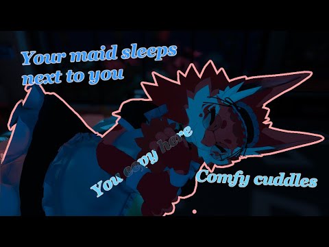 [FURRY ASMR] Sleepy Yuko maid gives you head pats while you sleep MFM (Kisses, cuddling, brushing)
