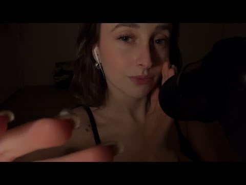 ASMR super close intense mouth sounds, personal attention and unintelligible whispers 