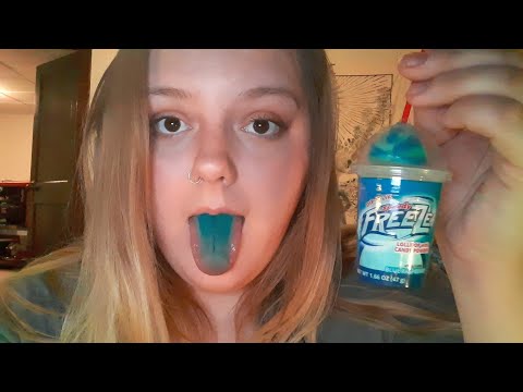 ASMR- Eating a Slushy Sucker