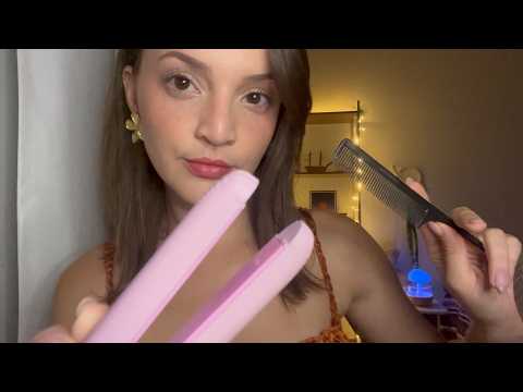 ASMR | Pranchando seu cabelo até você dormir 💤