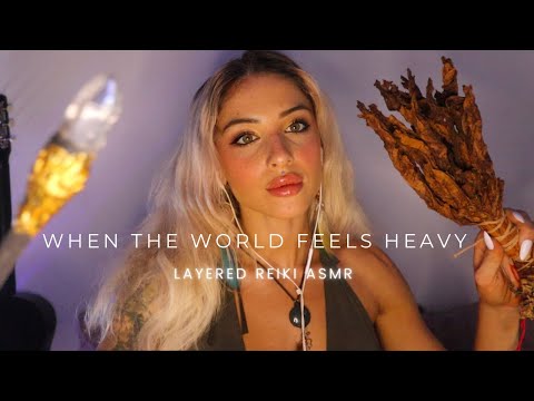 Layered Reiki ASMR for Anxiety, Chaos & Collective Healing 🩵 whispered comfort